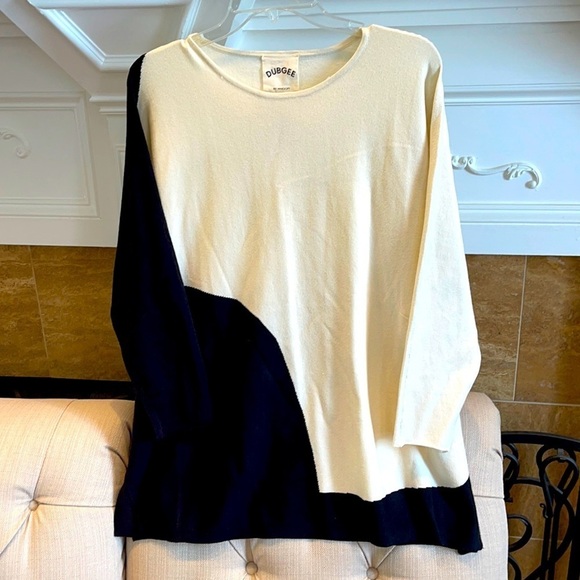 NWT Dubgee by Whoopi 3/4 Sleeve Round Neck Sweater - Picture 1 of 5